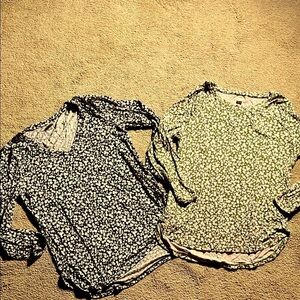 Old Navy Floral Luxe 3/4 Sleeve Blouses -size Medium, EUC